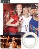 XINBAOHONG Selfie Ring Light Rechargeable Portable Clip-on Selfie Fill Light with 40 LED for Smart Phone Photography, Camera Video, Girl - Image 4
