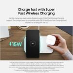 SAMSUNG 15W Wireless Charger Duo w/USB C Cable, Charge 2 Devices at Once, Cordless Super Fast Charging Pad for Galaxy Phones and Devices, 2022, US Version, Black - Image 3