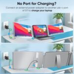 LXU 16-inch Portable Monitor for Laptop | 2025 New Upgraded 1200P 16:10 FHD Screen Extender | Plug-Play Laptop Extended Monitor | USB-C/HDMI Triple Display for 12~18.5" MacOS/Windows | 360° Rotatable - Image 8