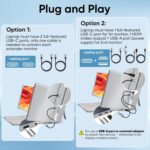 LXU 16-inch Portable Monitor for Laptop | 2025 New Upgraded 1200P 16:10 FHD Screen Extender | Plug-Play Laptop Extended Monitor | USB-C/HDMI Triple Display for 12~18.5" MacOS/Windows | 360° Rotatable - Image 9