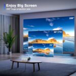 AuKing Projector, 2025 Upgraded Mini Projector, Full HD 1080P Home Theater Video Projector, Compatible with HDMI/USB/AV/Smartphone/TV Box/Laptop - Image 4