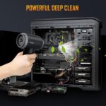 Compressed air Duster, Yomile 2 in 1 180000RPM Cordless Air Duster with Mini Car Vacuum, 9000mAh Battery Dust Blower for Keyboard Cleaner,Rechargeable Air Blower AIC Can for Office Computers - Image 6