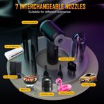 Compressed air Duster, Yomile 2 in 1 180000RPM Cordless Air Duster with Mini Car Vacuum, 9000mAh Battery Dust Blower for Keyboard Cleaner,Rechargeable Air Blower AIC Can for Office Computers - Image 7