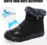 SHIBEVER Winter Boots For Women Snow: Warm Fur Lined Waterproof Ankle Boots - Outdoor Walking Non Slip Booties - Image 4