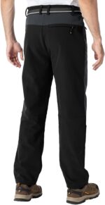 TBMPOY Men's Snow Pants Waterproof Winter Ski Fleece Lined Softshell Snowboard Warm Outdoor Hiking - Image 3