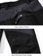 TBMPOY Men's Snow Pants Waterproof Winter Ski Fleece Lined Softshell Snowboard Warm Outdoor Hiking - Image 6