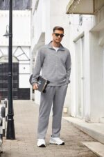 COOFANDY Men's Tracksuits Casual Sweatsuit 2 Piece Full Zip Athletic Jogging Suit Sets Sport Sweat Suit - Image 4