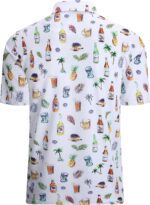 Alex Vando Mens Hawaiian Golf Shirt Moisture Wicking Digital Print Golf Shirts for Men - Image 3