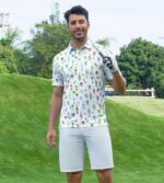 Alex Vando Mens Hawaiian Golf Shirt Moisture Wicking Digital Print Golf Shirts for Men - Image 4