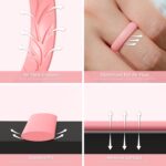 ThunderFit Women Silicone Wedding Rings, Breathable Leaf Cross Pattern Engagement Bands 4mm Wide 1.5mm Thick - 1/4 Variety Multipack - Image 5