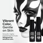 Blue Squid PRO Black and White Face Paint Stick - Waterproof Body Paint For Adults & Kids Eye Black Baseball, Eyeblack Softball -Hypoallergenic Twist-Up Non-Toxic Makeup Stick - Cosplay, Sports & SFX - Image 7