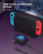 Dock Station for Nintendo Switch/Switch OLED, Replacement 3-in-1 TV Dock Set with Original IC Module, AC Charger & High-Speed HDMI Cable for 1080P HD Output（Not Compatible with Switch 2） - Image 4