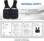 Sportneer Adjustable Weighted Vest Weights: 2-18 lbs/2-40 lbs Washable Weight Vest 16 In 1 Fast Adjust Rucking Vest for Women and Men Home Gym Workout Fitness Strength Training Vests - Image 7