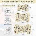 Dog & Cat Food Mat Bone Shaped Pet Feeding Mat Quick Absorb Water Bowl Placemat with Rubber Backing Indoor Floor Stain Resistant Pet Accessory Supplies (Beige, 12x18 Inches) - Image 7