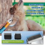 Dog Clippers for Grooming Cordless 400W with Rechargeable 5h-Standby Battery, Low Noise < 50db, Heavy-Duty Pet Hair Shaver Kit, with 2 Sharp & Detachable Blades of 3MM&6MM, Blue - Image 5