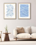 EcoHest Modern Christian Ocean Waves Framed Wall Art, 12x16 in OAK Wood Christian Psalm 107:29 Canvas Wall Art, Beige Logs Storm Home Decor Set of 1 for Bedroom Living Room - Image 7