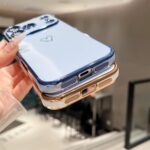 ZTOFERA Designed for iPhone 17 Pro Case 6.3 inch,Cute Plating Edge Love Hearts Pattern with Camera Lens Protection Phone Cover for Girls Women,Blue - Image 6