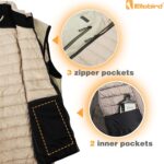 Ellobird Mens Lightweight Puffer Vest Men Work Hiking Casual Winter Cotton Quilted Jacket Workwear - Image 6