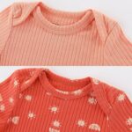 Baby Bodysuit 6 Pack Soft Mixed Ribbed Short Sleeve Romper Infant Boy Girl Clothes Set - Image 7