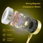 3 in 2 Multi Charging Cable for Apple Watch Charger Fast Charging iWatch Charger Travel USB C/Lightning/Micro Compatible with iWatch Ultra/Series 10/9/8/7/6/SE2/5/4/3/2 & iPhone 16/15/14/Galaxy-6FT - Image 4