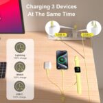 3 in 2 Multi Charging Cable for Apple Watch Charger Fast Charging iWatch Charger Travel USB C/Lightning/Micro Compatible with iWatch Ultra/Series 10/9/8/7/6/SE2/5/4/3/2 & iPhone 16/15/14/Galaxy-6FT - Image 7