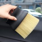 Auto Interior Dust Brush, Car Cleaning Brushes Duster, Soft Bristles Detailing Brush Dusting Tool for Automotive Dashboard Interior, Exterior, Skylight, Leather Yellow - Image 5