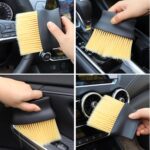 Auto Interior Dust Brush, Car Cleaning Brushes Duster, Soft Bristles Detailing Brush Dusting Tool for Automotive Dashboard Interior, Exterior, Skylight, Leather Yellow - Image 7