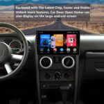Car Radio Replacement for Jeep Wrangler JK 2007-2018: Upgrade 10.2 Inch Touchscreen Stereo with Wireless CarPlay Android Auto - Android 14 Head Unit GPS Navigation Bluetooth 2G+32GB - Image 4