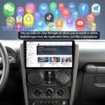Car Radio Replacement for Jeep Wrangler JK 2007-2018: Upgrade 10.2 Inch Touchscreen Stereo with Wireless CarPlay Android Auto - Android 14 Head Unit GPS Navigation Bluetooth 2G+32GB - Image 7