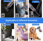 Car Vacuum Portable Cordless, 21000PA 4 in 1 Suck/Blow/Pump/Charger 120W Handheld Car Vacuum Cleaner and Air Duster, Brushless Motor Multi-Nozzles for Home Office Grey - Image 8