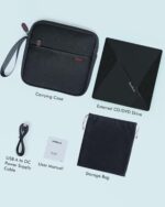 PeroBuno External CD DVD Drive, USB 3.0 Optical Disc Drive, 4 USB Ports and 2 TF/SD Card Slots, CD DVD Burner Writer Reader Player for Laptop MacBook PC Windows 11/10/8/7 Linux OS with Carrying Case - Image 10