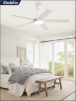 Fanbulous 52 Inch Ceiling Fans, White Ceiling Fan with Light and Remote, Modern LED High CFM Fan Lighting Fixture for Bedroom, Kitchen, Indoor - Image 9