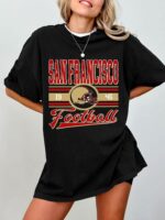 Football Shirts for Women Football Team Fan Tshirts Game Day Outfits Oversized Football Helmet Graphic Apparel - Image 3