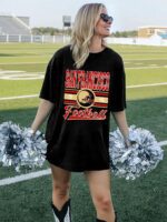Football Shirts for Women Football Team Fan Tshirts Game Day Outfits Oversized Football Helmet Graphic Apparel - Image 7