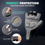 Hikenture Mens Cycling Gloves,5MM Padded Bike Gloves,Breathable & Anti-Slip Half Finger Bicycle Gloves - Image 3