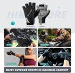 Hikenture Mens Cycling Gloves,5MM Padded Bike Gloves,Breathable & Anti-Slip Half Finger Bicycle Gloves - Image 5