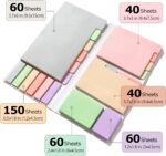 Hommie Sticky Notes Set, Divider Sticky Notes 410 Packs Planner Sticky Note Dividers Tabs for School Office Supplies, Book Notes,Bible Sticky Notes,Back to School Supplies - Image 3