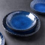 GBHOME Stoneware Dinnerware Sets, Handmade Reactive Glaze Plates and Bowls Sets, Chip and Scratch Resistant Dishes| Dishwasher & Microwave Safe | Service for 4 - Image 4