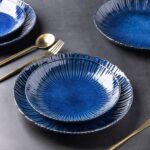 GBHOME Stoneware Dinnerware Sets, Handmade Reactive Glaze Plates and Bowls Sets, Chip and Scratch Resistant Dishes| Dishwasher & Microwave Safe | Service for 4 - Image 6