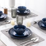GBHOME Stoneware Dinnerware Sets, Handmade Reactive Glaze Plates and Bowls Sets, Chip and Scratch Resistant Dishes| Dishwasher & Microwave Safe | Service for 4 - Image 8