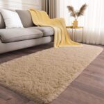 Soft Runner Rugs for Bedroom Hallways, 2x6 Beige Fluffy Shag Throw Area Rug Non Slip for Bedside Dorm, Long Shaggy Furry Carpet for Nursery Living Room - Image 3