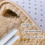 Soft Runner Rugs for Bedroom Hallways, 2x6 Beige Fluffy Shag Throw Area Rug Non Slip for Bedside Dorm, Long Shaggy Furry Carpet for Nursery Living Room - Image 6