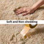 Soft Runner Rugs for Bedroom Hallways, 2x6 Beige Fluffy Shag Throw Area Rug Non Slip for Bedside Dorm, Long Shaggy Furry Carpet for Nursery Living Room - Image 7