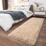 Soft Runner Rugs for Bedroom Hallways, 2x6 Beige Fluffy Shag Throw Area Rug Non Slip for Bedside Dorm, Long Shaggy Furry Carpet for Nursery Living Room - Image 9
