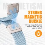 BXUXOHS Magnetic Nylon Bands for Samsung Galaxy Watch 8 Band/Galaxy Watch 8 Classic,Braided Elastic Fabric No Gap Sport Strap for Galaxy Watch 8/8 Classic 40mm 44mm 46mm men/women - Image 3