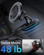ESR for MagSafe Car Mount, Magnetic Phone Holder for Car Air Vent, Car Phone Holder Mount for iPhone 17/16/16e/15/14/13/12/Samsung, All Smartphones(2 Metal Rings Included),Charging Not Supported - Image 8