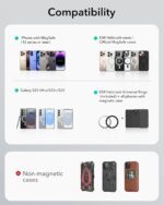 ESR for MagSafe Car Mount, Magnetic Phone Holder for Car Air Vent, Car Phone Holder Mount for iPhone 17/16/16e/15/14/13/12/Samsung, All Smartphones(2 Metal Rings Included),Charging Not Supported - Image 9