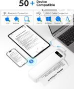 Portable Printers Wireless for Travel, Bluetooth Inkless Thermal Printer, Support 8.5" X 11" US Letter & A4, Small Mobile Printer with Carry Case and 4 Rolls Thermal Paper Kit, for Home Car Receipt - Image 3
