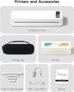 Portable Printers Wireless for Travel, Bluetooth Inkless Thermal Printer, Support 8.5" X 11" US Letter & A4, Small Mobile Printer with Carry Case and 4 Rolls Thermal Paper Kit, for Home Car Receipt - Image 10