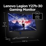 Lenovo Legion Y27h-30 Monitor - Gaming Monitor - 27" QHD Display - Overclocked 180z Refresh Rate Artery Software - AMD FreeSync™ Premium - 0.5ms MPRT - Raven Black NearEdgeless Design - Image 10